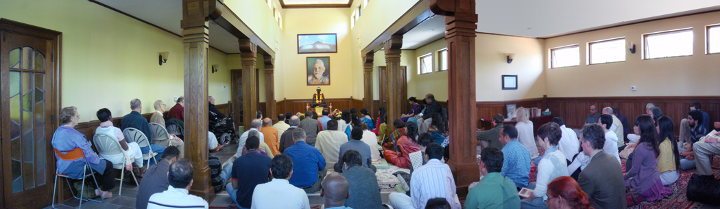devotees gathered to observe the 62nd Aradhana of Bhagavan Sri Ramana Maharshi